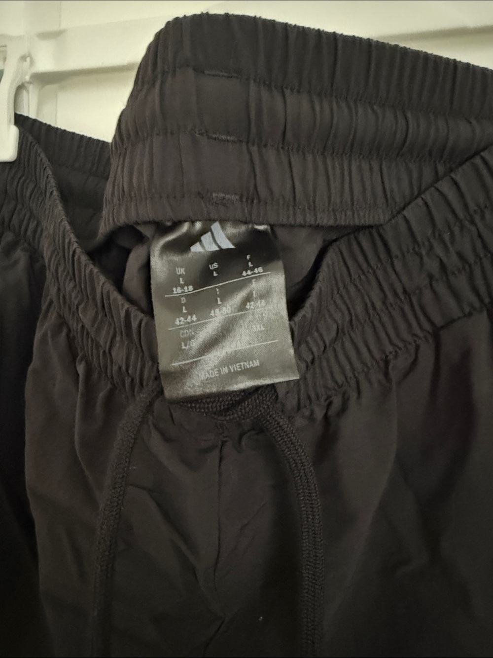 adidas Black windbreaker joggers with White Side Stripes - Picture 3 of 3